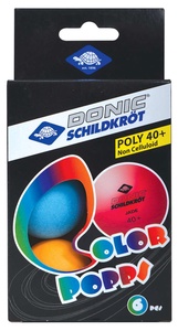 Stalo teniso kamuoliukai DONIC P40+ Colour 6vnt